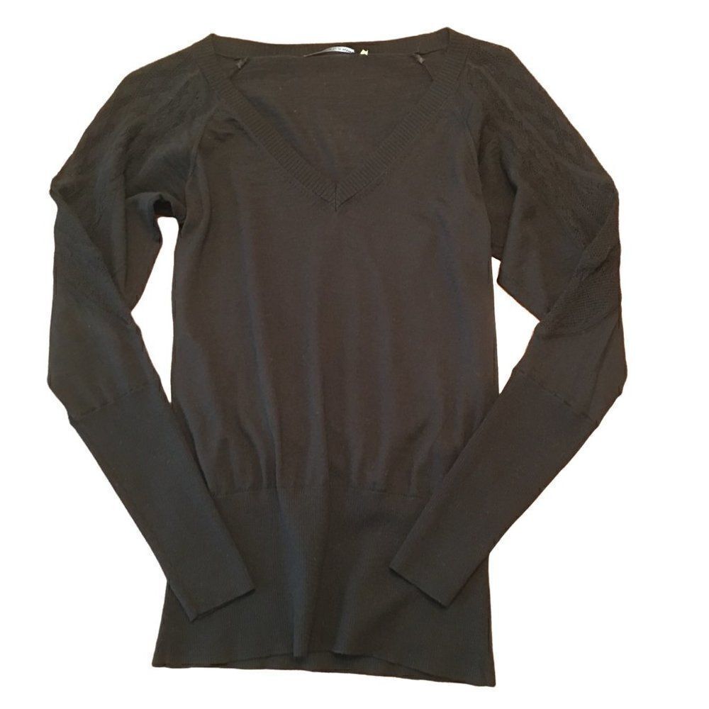 ELIE TAHARI Black Lace Sweater